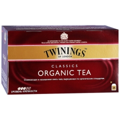 Чай Twinings черный Органик, короб (25 пак.) 50 гр