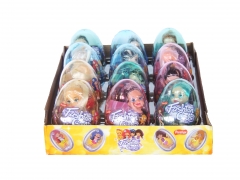 Прозрачные пластиковые яйца с карамелью и игрушкой "FASHION GIRL" 6 грамм