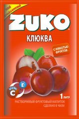 Растворимый напиток ZUKO Клюква 25 грамм